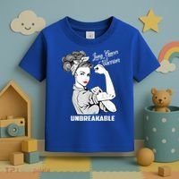 Lung Cancer Warrior Unbreakable Gift Awareness Gifgift Toddler T-Shirt thumb 3