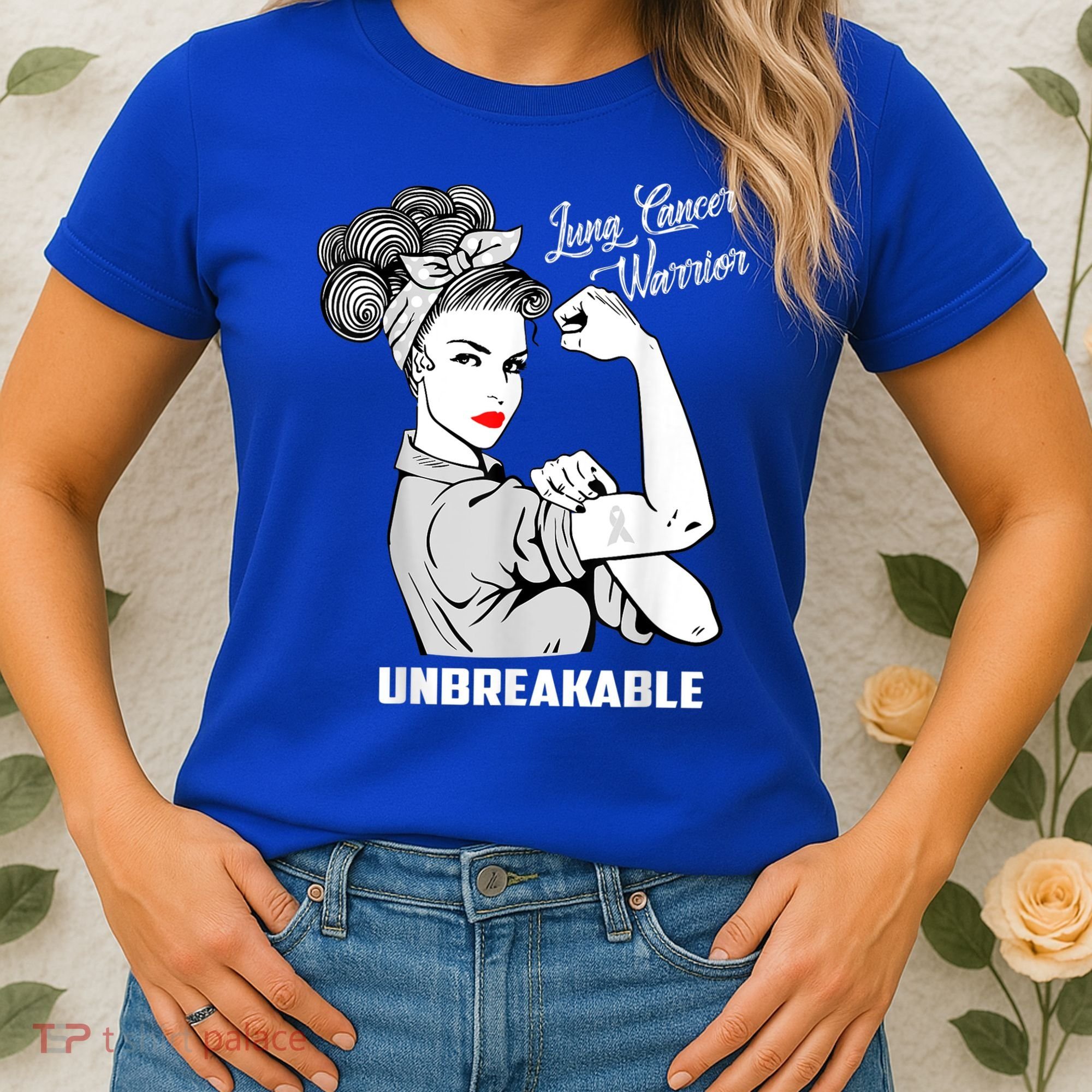Lung Cancer Warrior Unbreakable Gift Awareness Gifgift Women's T-Shirt