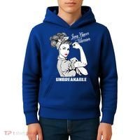 Lung Cancer Warrior Unbreakable Gift Awareness Gifgift Kids Hoodie thumb 4