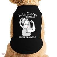 Lung Cancer Warrior Unbreakable Strong Awareness Gift Doggie Tank thumb 0