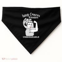 Lung Cancer Warrior Unbreakable Strong Awareness Gift USA-Made Doggie Bandana thumb 0