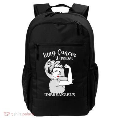 Lung Cancer Warrior Unbreakable Strong Awareness Gift Backpack