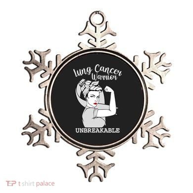 Lung Cancer Warrior Unbreakable Strong Awareness Gift Ornament