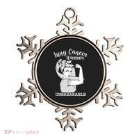 Lung Cancer Warrior Unbreakable Strong Awareness Gift Ornament thumb 0