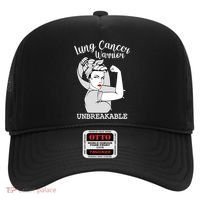 Lung Cancer Warrior Unbreakable Strong Awareness Gift Hat thumb 0