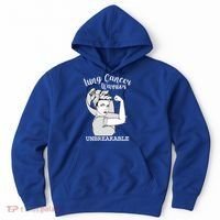 Lung Cancer Warrior Unbreakable Strong Awareness Gift Hoodie thumb 0