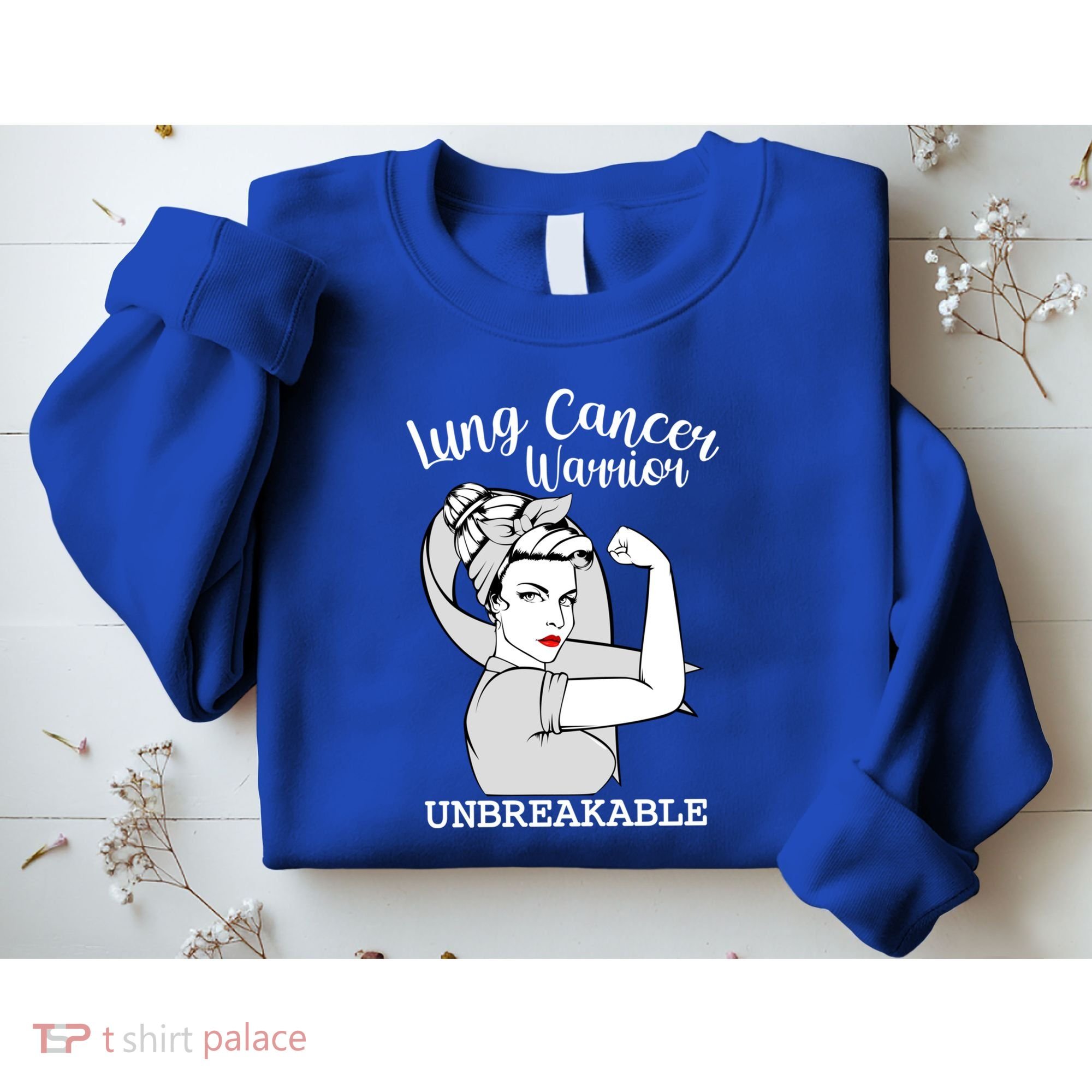 Lung Cancer Warrior Unbreakable Strong Awareness Gift Sweatshirt