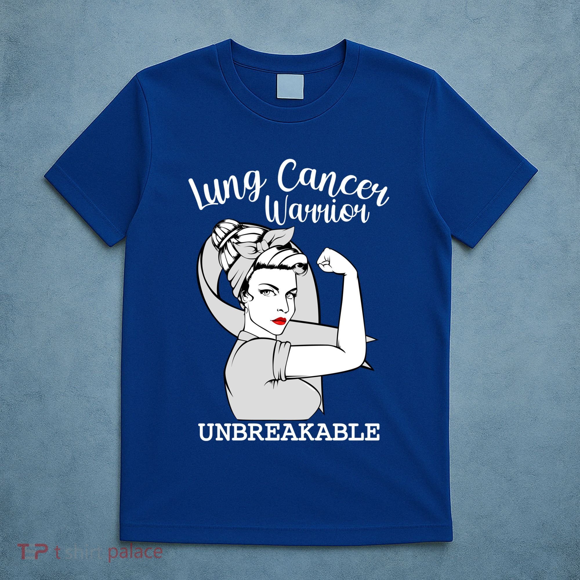 Lung Cancer Warrior Unbreakable Strong Awareness Gift T-Shirt
