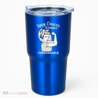 Lung Cancer Warrior Unbreakable Strong Awareness Gift Tumbler thumb 0