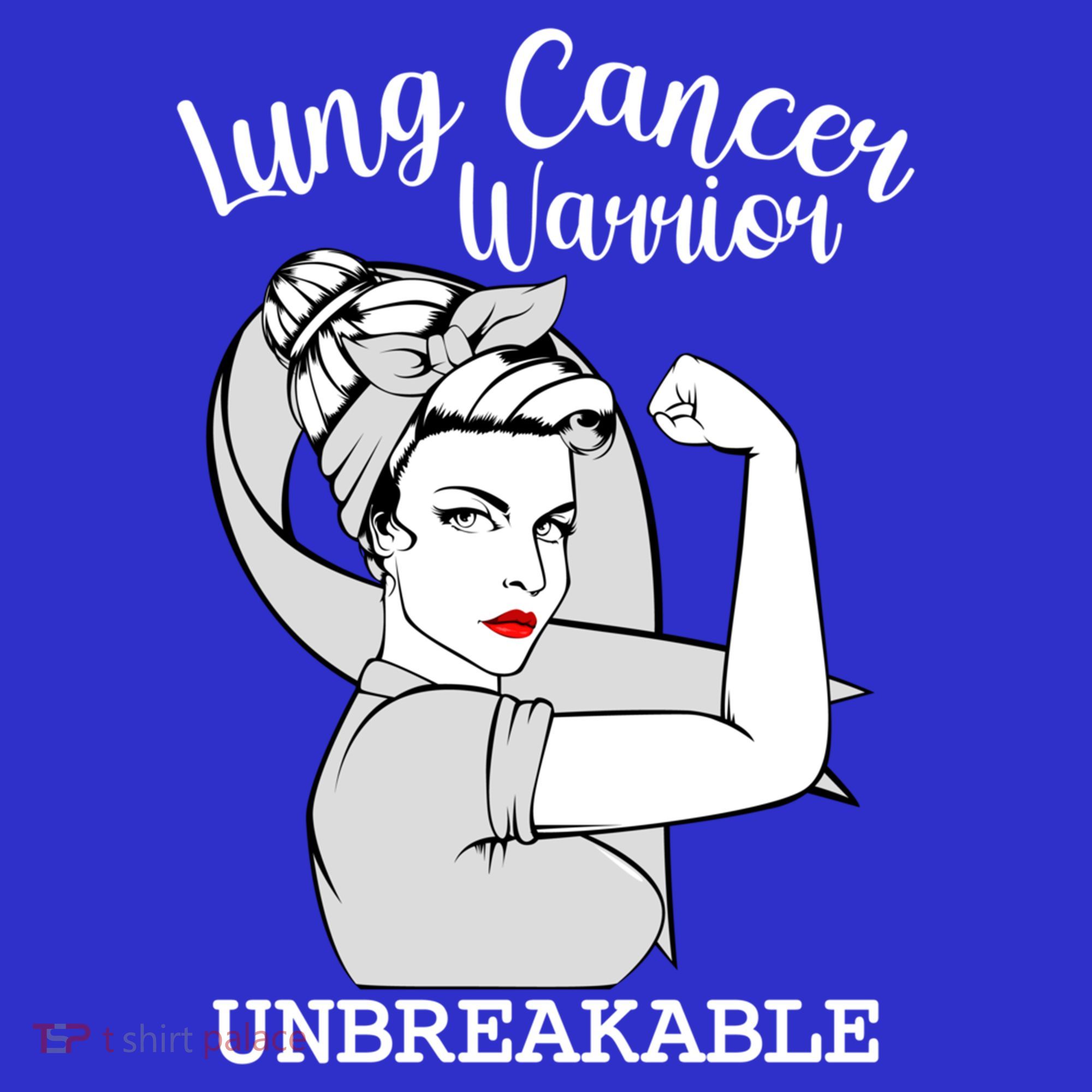 Lung Cancer Warrior Unbreakable Strong Awareness Gift Mousepad