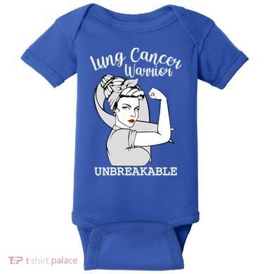 Lung Cancer Warrior Unbreakable Strong Awareness Gift Baby Bodysuit