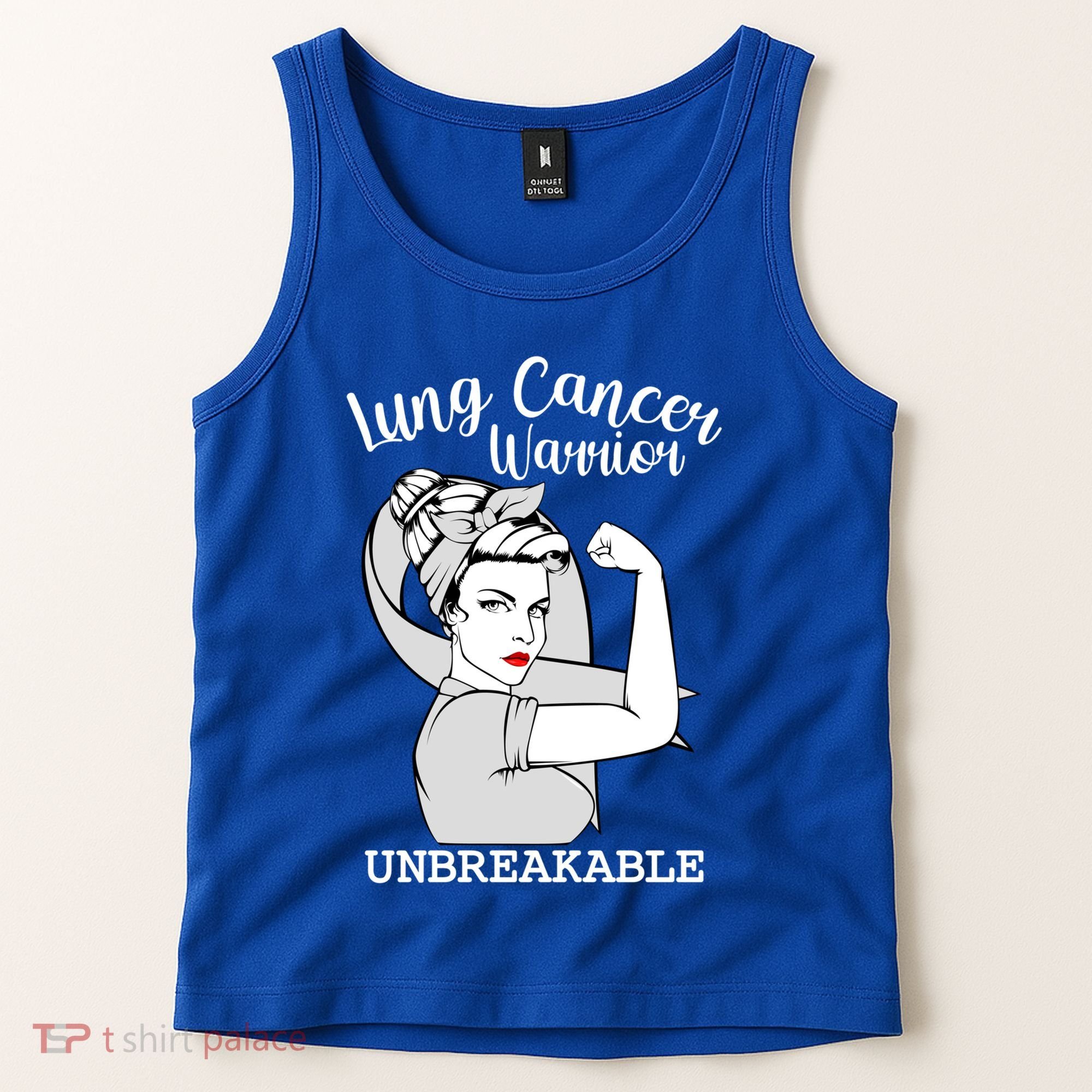 Lung Cancer Warrior Unbreakable Strong Awareness Gift Tank Top