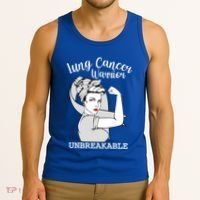 Lung Cancer Warrior Unbreakable Strong Awareness Gift Tank Top thumb 3
