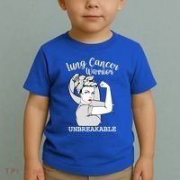 Lung Cancer Warrior Unbreakable Strong Awareness Gift Toddler T-Shirt thumb 2