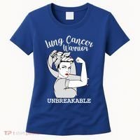 Lung Cancer Warrior Unbreakable Strong Awareness Gift Women's T-Shirt thumb 0