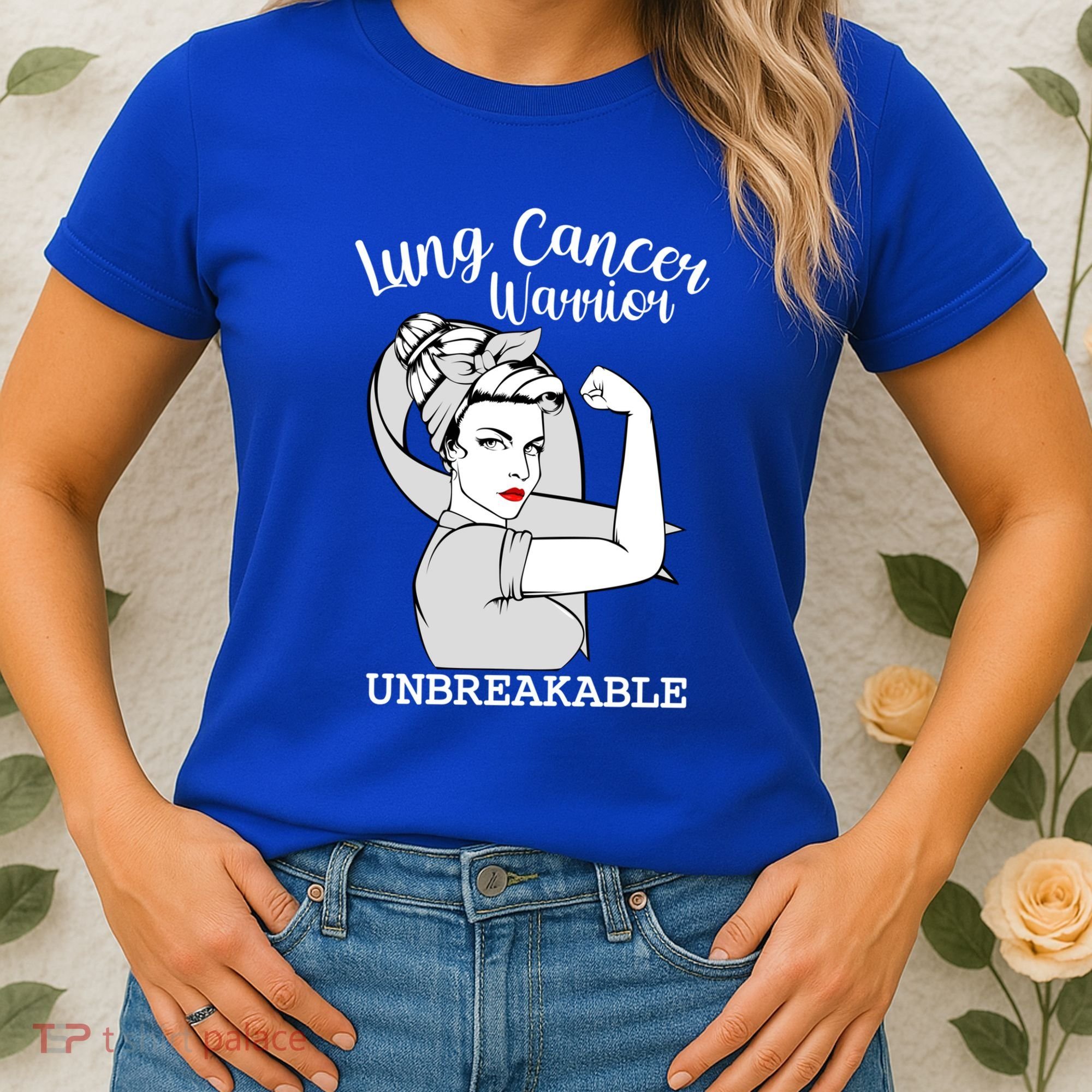Lung Cancer Warrior Unbreakable Strong Awareness Gift Women's T-Shirt
