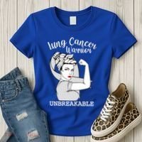 Lung Cancer Warrior Unbreakable Strong Awareness Gift Women's T-Shirt thumb 3