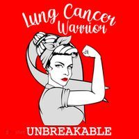 Lung Cancer Warrior Unbreakable Strong Awareness Gift Santa Hat thumb 1