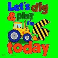 Let's Dig And Play I'm 4 Four Today 4th Birthday Party Excavator Mousepad thumb 1