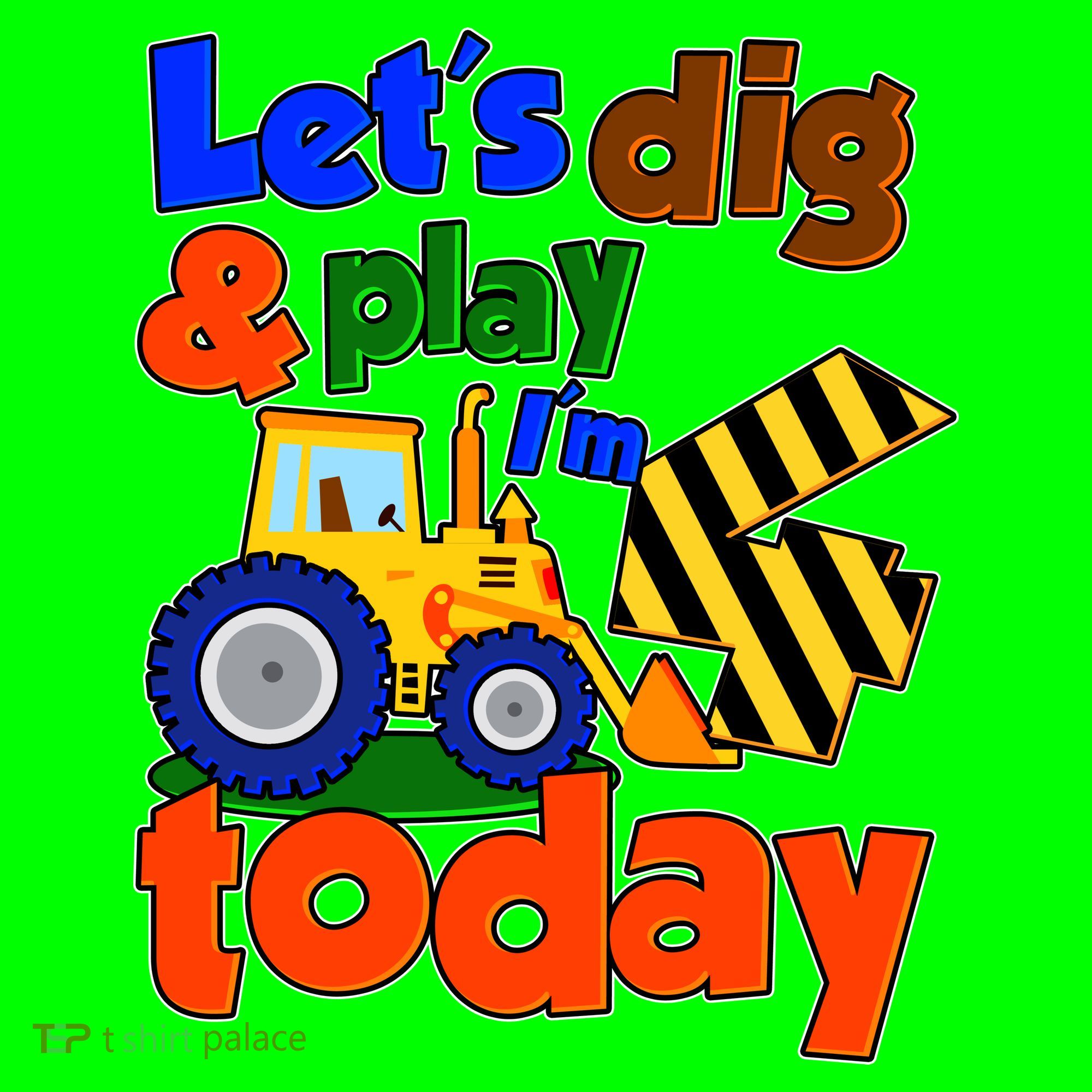 Let's Dig And Play I'm 4 Four Today 4th Birthday Party Excavator Mousepad