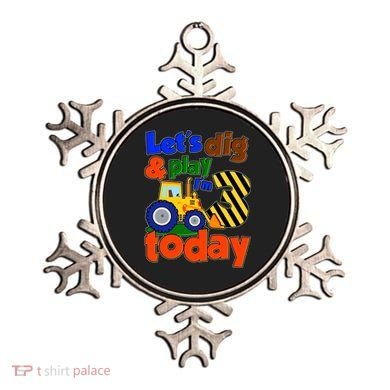 Let's Dig And Play I'm 3 Three Today 3rd Birthday Party Excavator Ornament