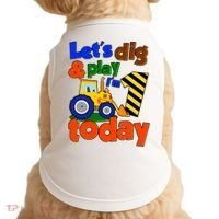 Let's Dig And Play I'm 1 One Today 1st Birthday Party Excavator Doggie Tank thumb 0