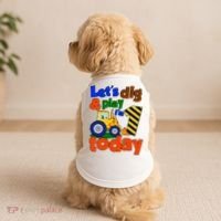 Let's Dig And Play I'm 1 One Today 1st Birthday Party Excavator Doggie Tank thumb 2