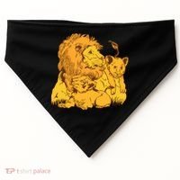 Lion Dad And Babies USA-Made Doggie Bandana thumb 0