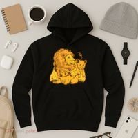 Lion Dad And Babies Hoodie thumb 3