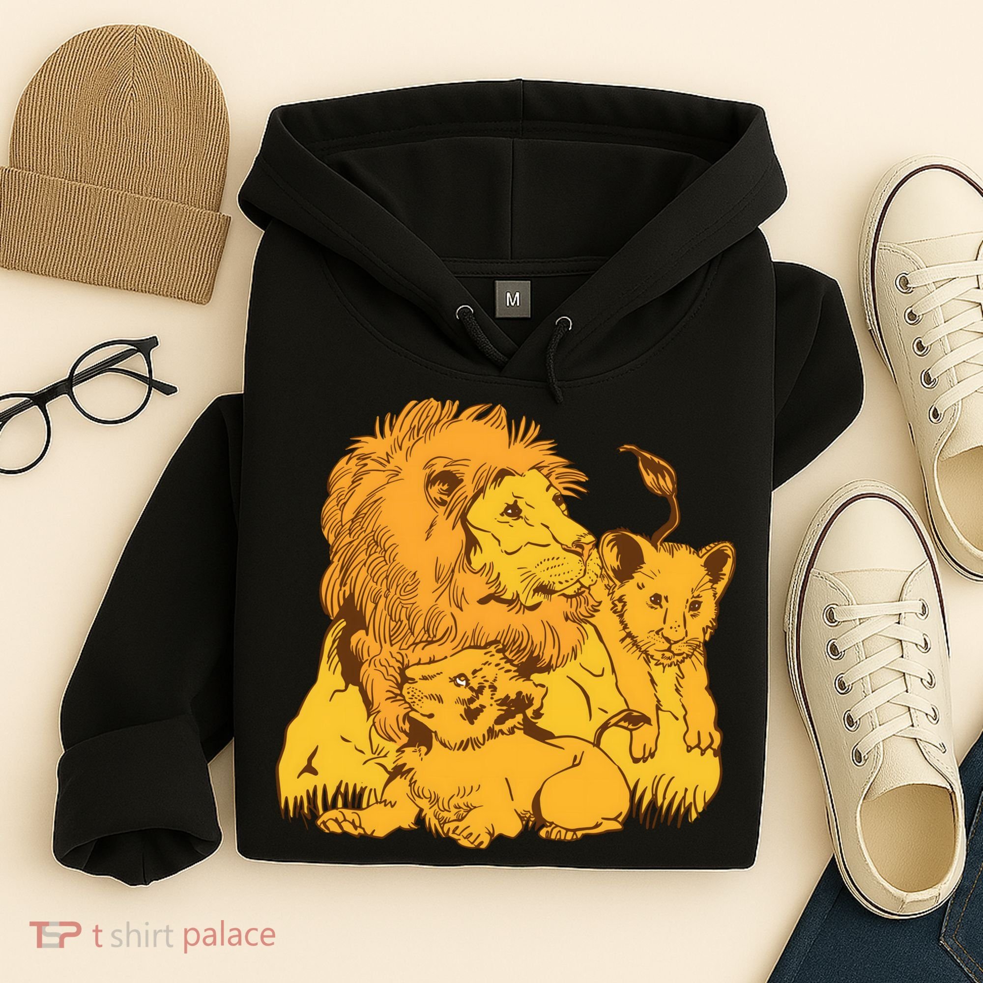 Lion Dad And Babies Hoodie