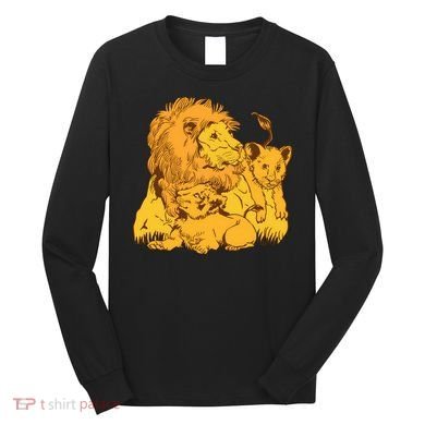 Lion Dad And Babies Long Sleeve Shirt