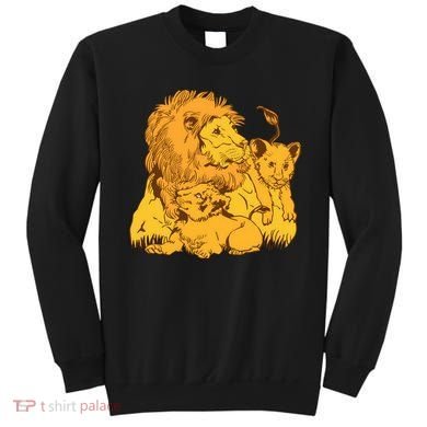 Lion Dad And Babies Sweatshirt