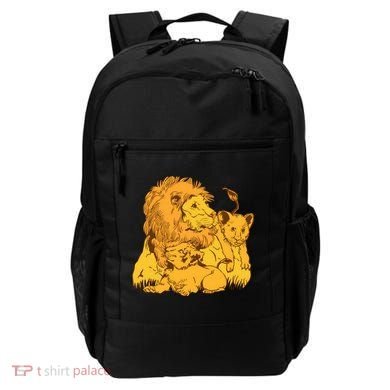 Lion Dad And Babies Backpack