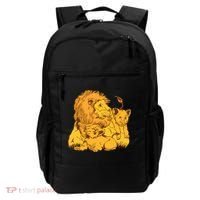 Lion Dad And Babies Backpack thumb 0