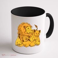 Lion Dad And Babies Coffee Mug thumb 1