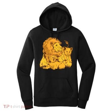 Lion Dad And Babies Women's Hoodie