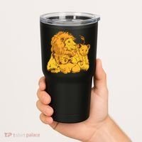 Lion Dad And Babies Tumbler thumb 2
