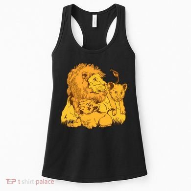 Lion Dad And Babies Women's Tank Top