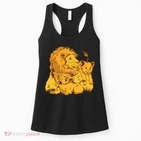 Lion Dad And Babies Women's Tank Top thumb 0
