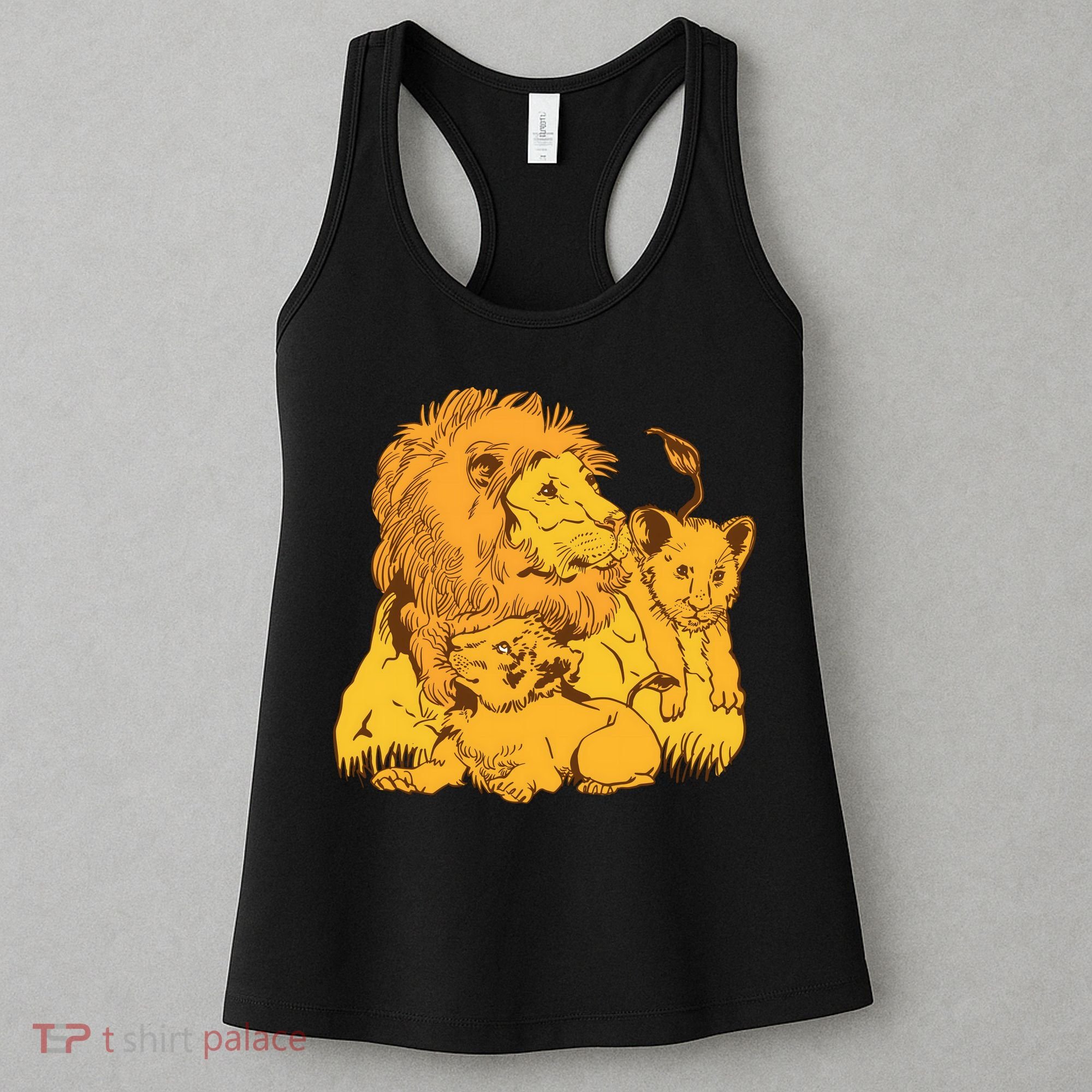 Lion Dad And Babies Women's Tank Top