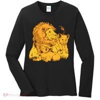 Lion Dad And Babies Women's Long Sleeve Shirt thumb 0