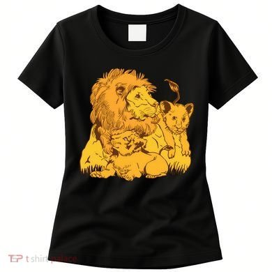 Lion Dad And Babies Women's T-Shirt
