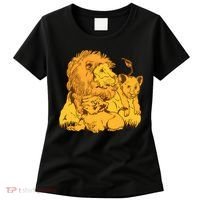Lion Dad And Babies Women's T-Shirt thumb 0