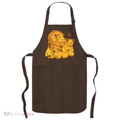 Lion Dad And Babies Apron