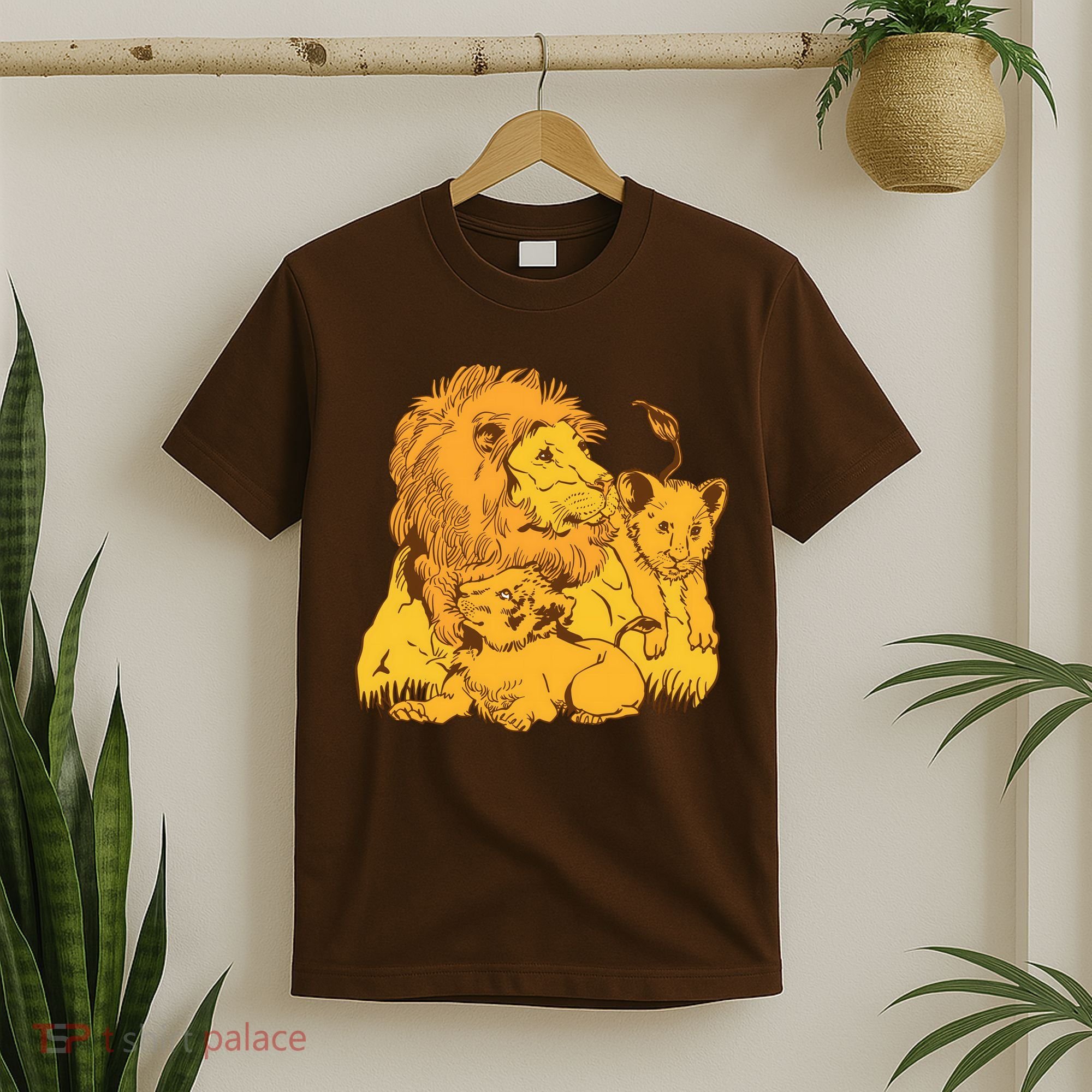 Lion Dad And Babies T-Shirt