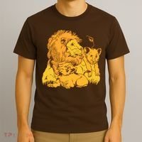 Lion Dad And Babies T-Shirt thumb 3