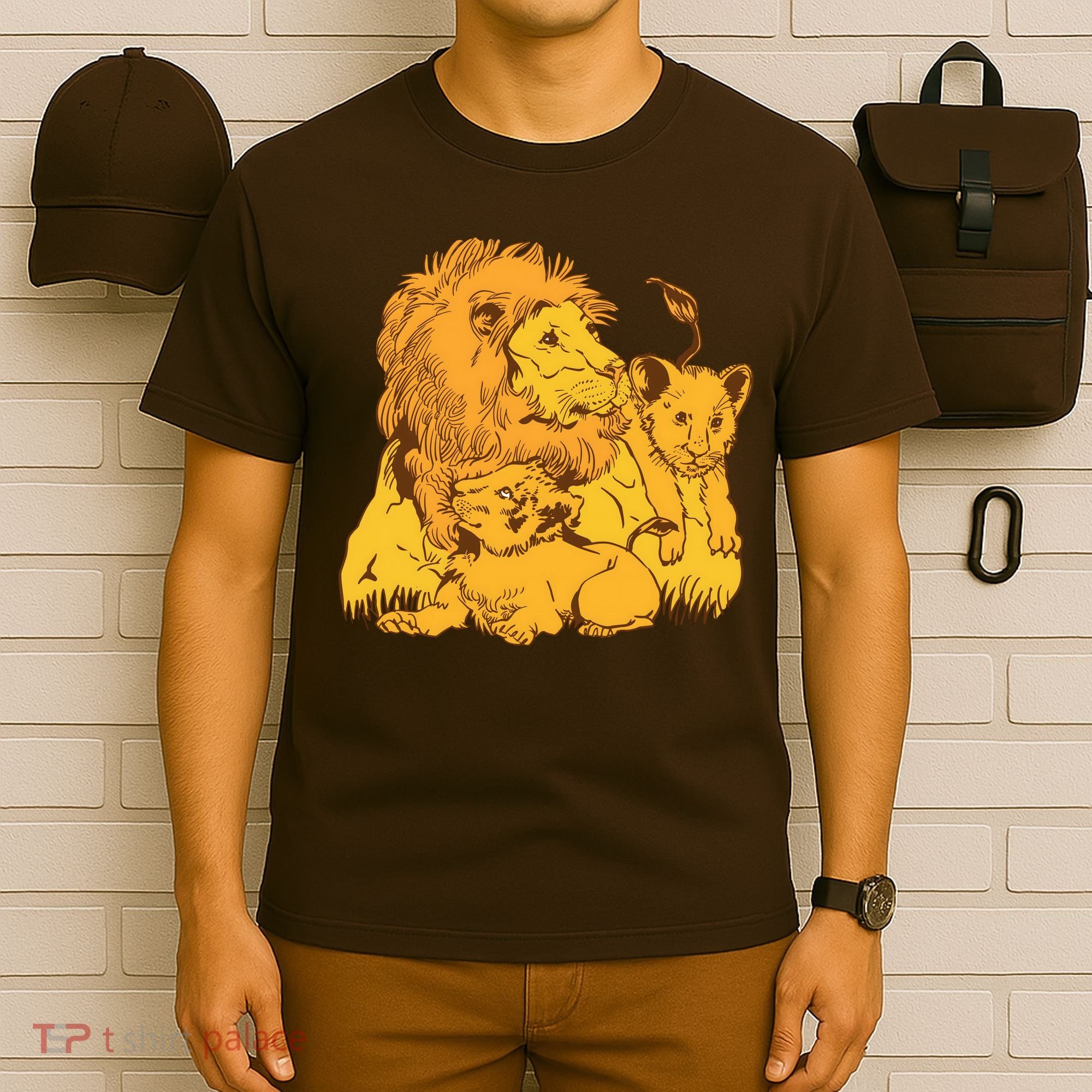 Lion Dad And Babies T-Shirt