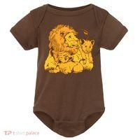 Lion Dad And Babies Baby Bodysuit thumb 0