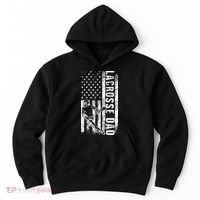 Lacrosse DAD American Flag Lax Daddy Father's Day Hoodie thumb 0