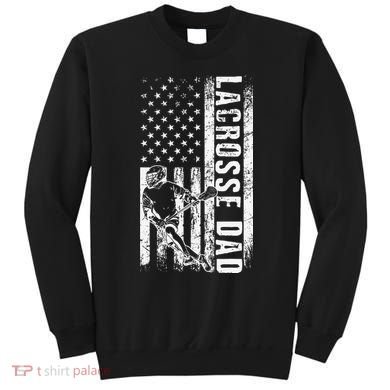 Lacrosse DAD American Flag Lax Daddy Father's Day Sweatshirt